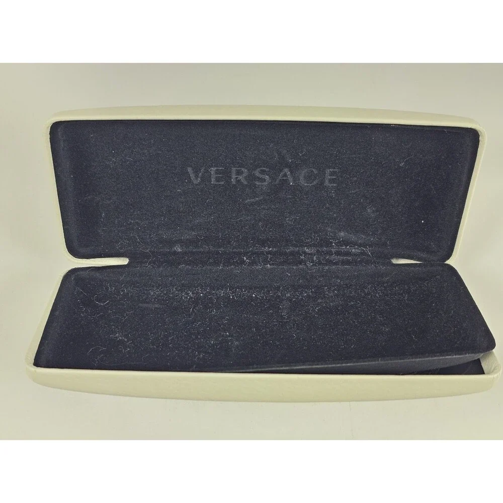 Versace Hard Shell Glasses Eyeglasses Sunglasses Case Clamshell White